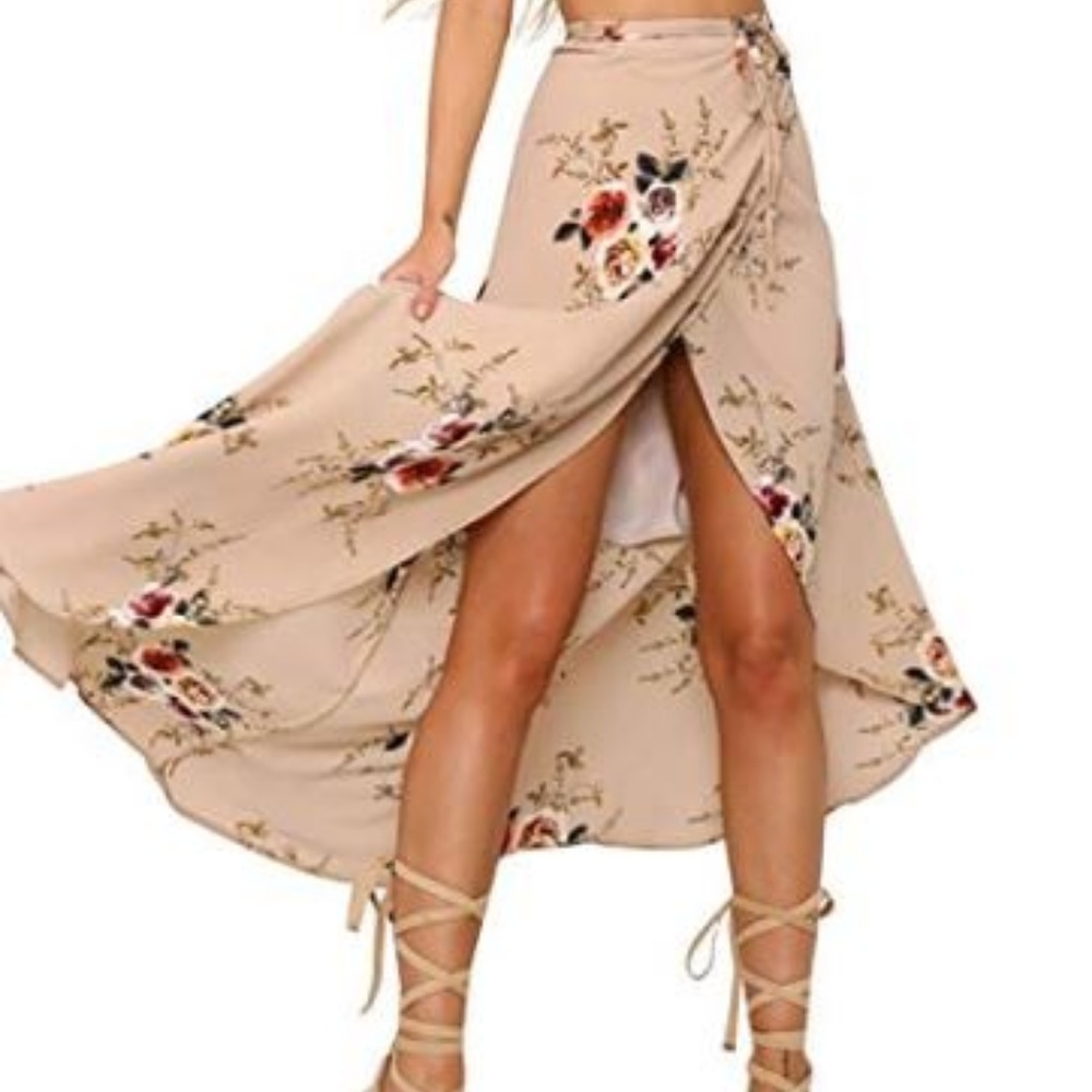 Womens Boho Floral Tie Up Waist Summer Beach Wrap